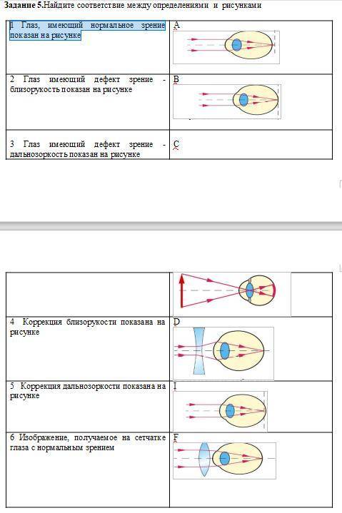 Задание 5.Найдите соответствие между определениями и рисунками заранее