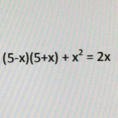 (5-x)(5+x)+ x во 2 степени