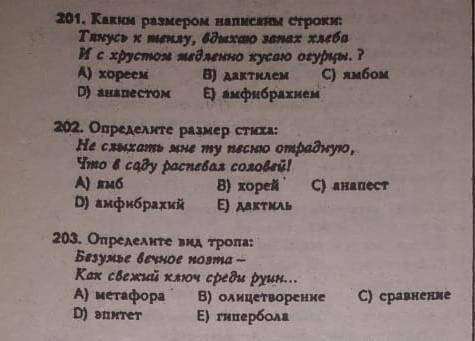 Определите размеры стихов номер 1,2,3​