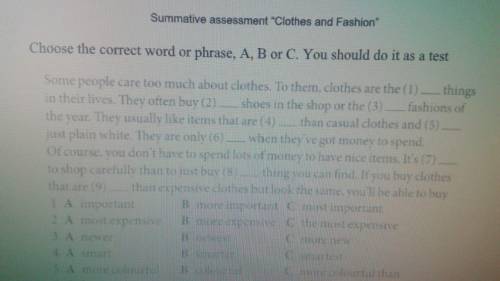 Choose the correct word or phrase, A, B or C. You should do it as a test