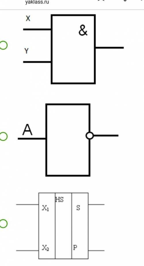Дана таблица истинности. Выбери верную схему.X. Y. X*y 0. 0. 00. 1. 01. 0. 01. 1. 1​
