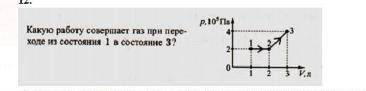 Какую работу совершает газ при переходе из состояния 1 в состояние 3?