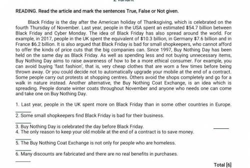 1. Last year, people in the UK spent more on Black Friday than in some other countries in Europe. __