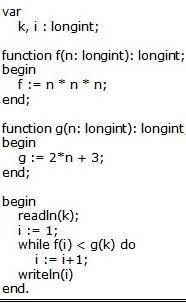Информатика. Напишите в ответе наименьшее значение входной переменной k, при котором программа выдаё
