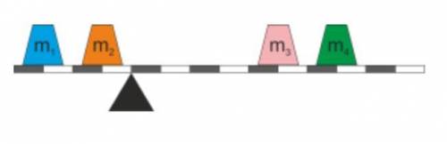 Дан невесомый рычаг с двумя противовесами на каждой стороне. Массы противовесов 1=8 кг, 2=164 кг и 3