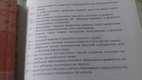 Вибрати правильні твердження 7 клас Біологія