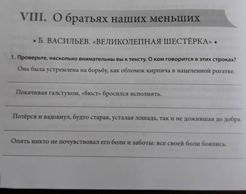 • Б. ВАСИЛЬЕВ. «ВЕЛИКОЛЕПНАЯ ШЕСТЁРКА».1. Проверьте, насколько внимательны вы к тексту. О ком говор