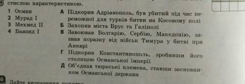 Установіть відповідність між іменами турецького правителя та його стислою характеристикою​