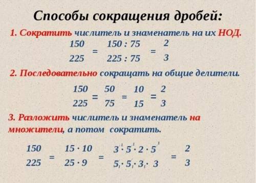  Как быстро сокращать дроби скажите​ 