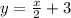 y = \frac{x}{2} + 3