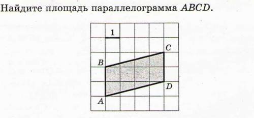 Найдите площадь параллелограмма ABCD.