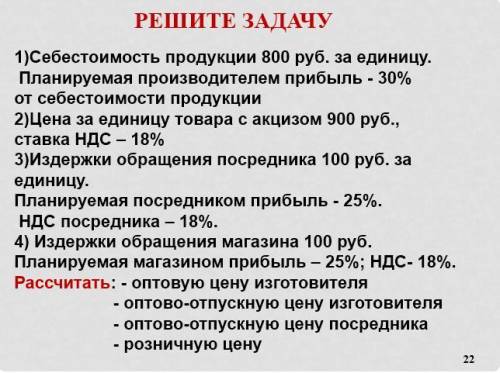 с решением задачи по экономике! Нужно рассчитать оптовую цену изготовителя,