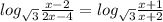 log_{\sqrt{3} } \frac{x-2}{2x-4} = log_{\sqrt{ 3} } \frac{x+1}{x+2}