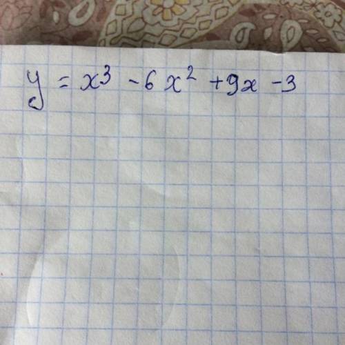 Укажите промежутки возрастание и убывание функции y=x^3-6x^2+9-3