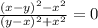 \frac{(x-y)^2-x^2}{(y-x)^2+x^2} =0