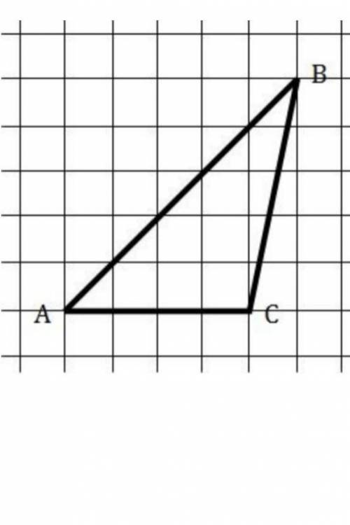 На клетчатой бумаге с клетками размером 1 см × 1см изображен треугольник (см. рисунок). Найдите дли