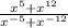 \frac{x^{5}+x^{12} }{x^{-5}+x^{-12} }