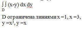 1) Вычислить двойной интеграл 2) Вычислить двойной интеграл по области