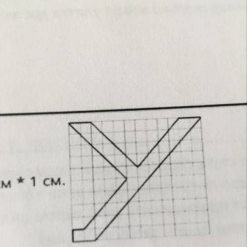 Какова же площадь этой буквы? Размер клетки считать 1 см*1см А) 24 см кв В)19,5 см кв С)32,5 см