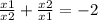 \frac{x1}{x2} + \frac{x2}{x1} = - 2