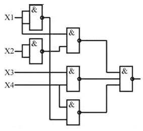 составить таблицу истинности для схемы!