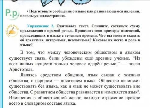 Озаглавьте текст спишите Составьте схемы предложений с прямой речью Приведите свои примеры и семейн