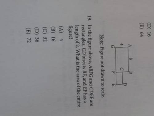 в масштабе. На рисунке выше ABFG и CDEF представляют собой прямоугольники, CD делит BF пополам, а E