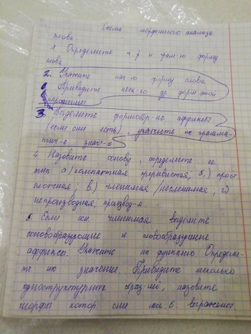 Задание на экзамен в университет. Морфемный разбор слова ему. По плану