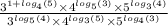 \frac{ {3}^{1 + log_{4}(5) } \times {4}^{ log_{5}(3) } \times {5}^{ log_{3}(4) } }{ {3}^{ log_{5}(4) } \times {4}^{ log_{3}(5) } \times {5}^{ log_{4}(3) }}