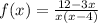 f(x) = \frac{12 - 3x}{x(x - 4)}