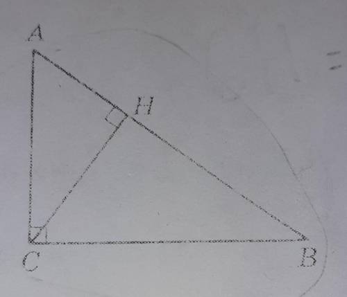 на рисунку зображено прямокутний трикутник АВС, СН- його висота, АН=1, ВН=4. Знайдіть радіус кола, о
