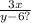 \frac{3x}{y - 6?}