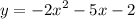 y = - {2x}^{2} - 5x - 2