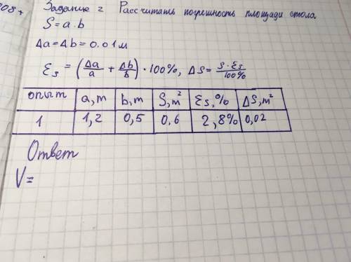 с физикой рассчитать площадь