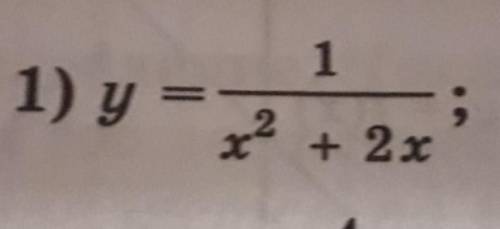 Y=1/x^2+2x (Найдите область определения функции)