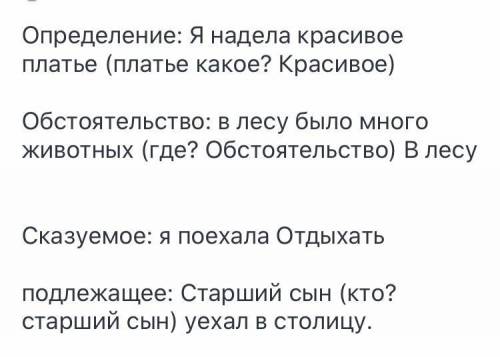 (подлежащие , определение , сказуемое обстоятельство ) составьте предложения Я правильно составила?