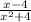 \frac{x - 4}{x ^{2} + 4 }