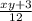 \frac{xy + 3}{12}