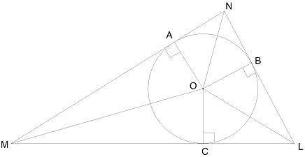 1) Дано: MN=KL=4,4см;∢ONM=60°. Найти: диаметр см; ∢MNR= °; ∢NKL= °. 2) В треугольнике ABC серединный