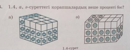 . 1.4, а, ә-суреттегі қорапшалардың неше проценті бос?ә)a)​Пошогвые обяснентя нужно