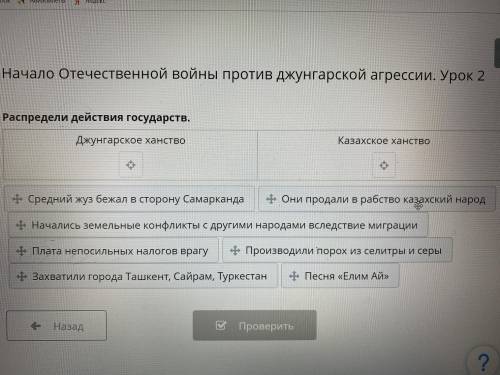 Распредели действия государств.