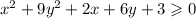 {x}^{2} + 9 {y}^{2} + 2x + 6y + 3 \geqslant 0