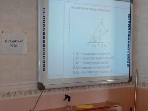 Геометрия 7(вроде...или 8) класс. С объяснением! №1 (фото треугольника прикреплено ниже) Укажите вер