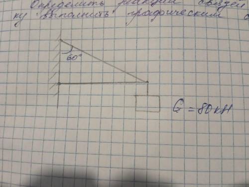 Технической механике определить реакцию связи. угол 60 G=80