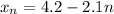 x_{n}=4.2-2.1n