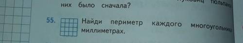 55.Найди периметрмиллиметрах.каждогомногоугольникаB​