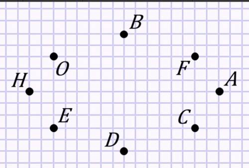 На рисунке 1 изображены восемь точек. Точка отсчёта совпадает с точкой B.Система координат задана дв