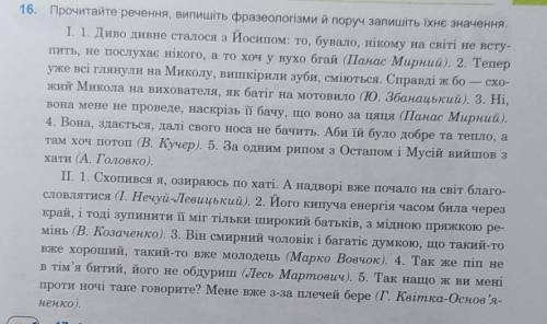 Прочитайте речення, випишіть фразеологізми й поруч запишіть їхнє значення.​