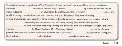 Hundreds of movies a (produce) are produced all over the world every year. The most successful ones