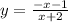 y = \frac{ - x - 1}{x + 2}